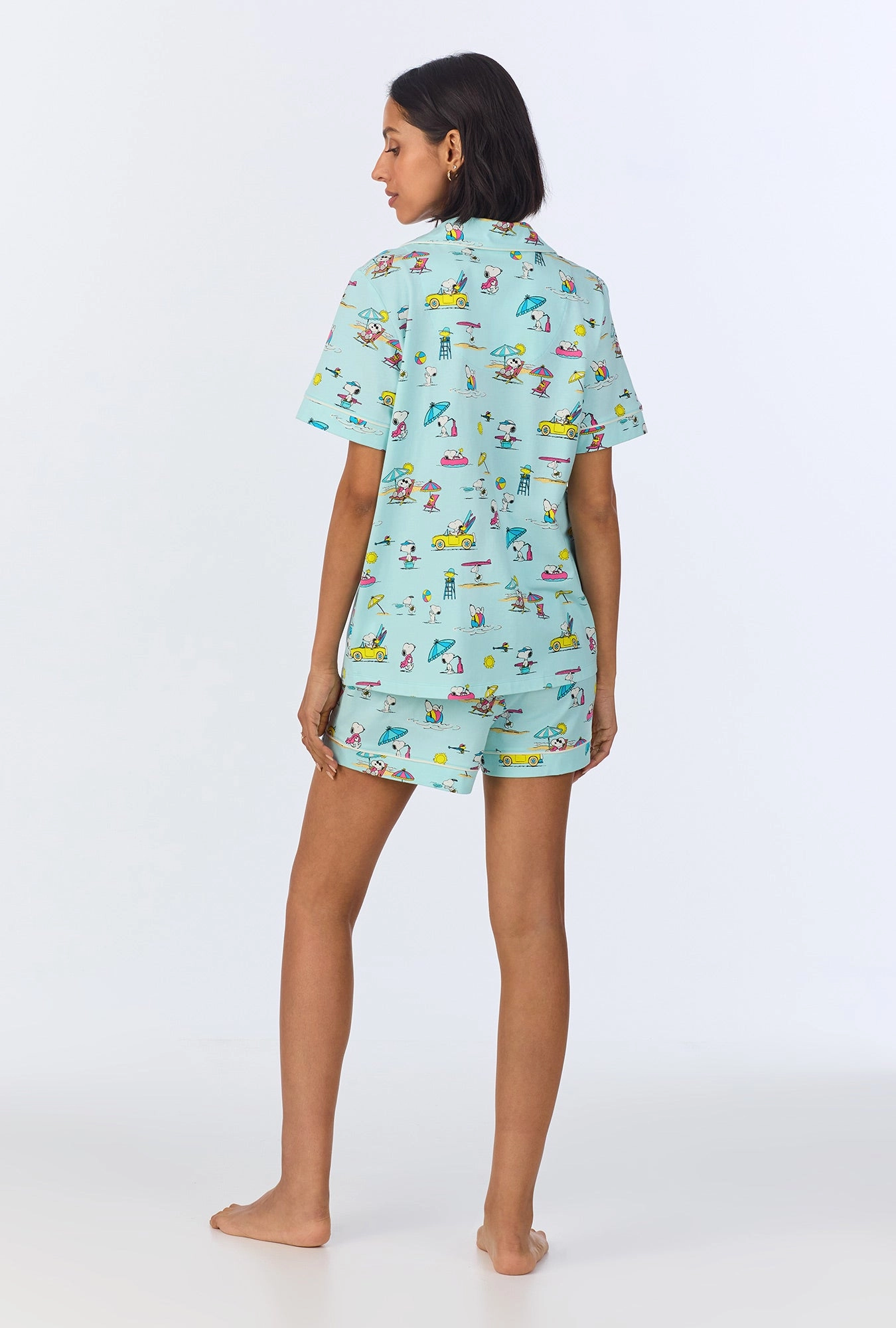 Surfside Snoopy®  Short Sleeve Classic Shorty Stretch Jersey PJ Set