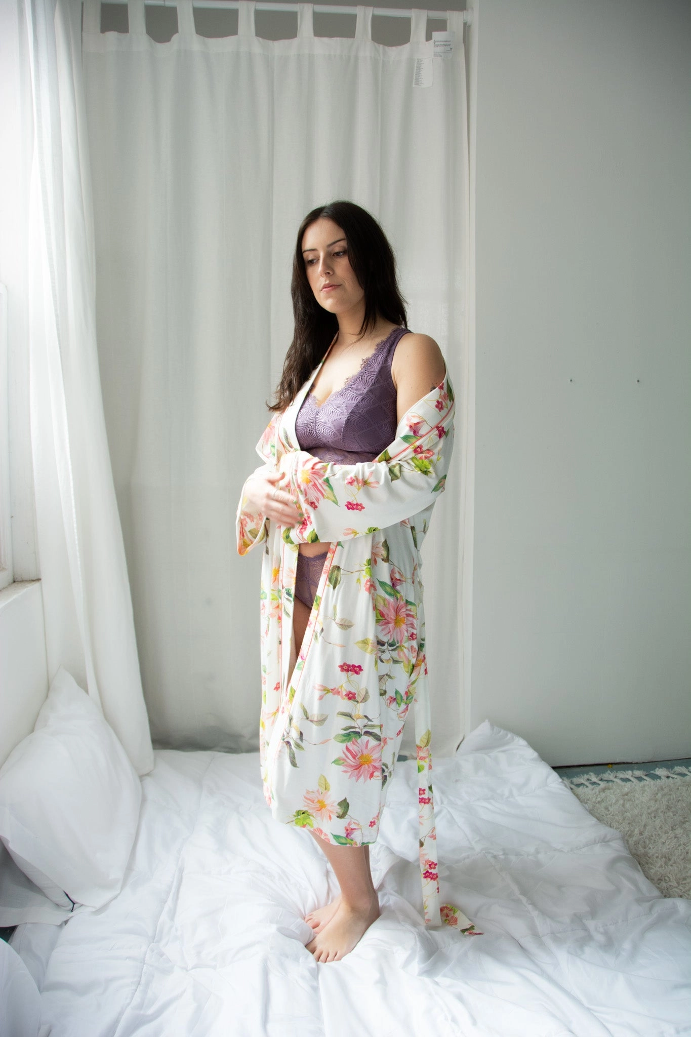 The Cat's Pajamas Carolina Pima Knit Kimono Robe