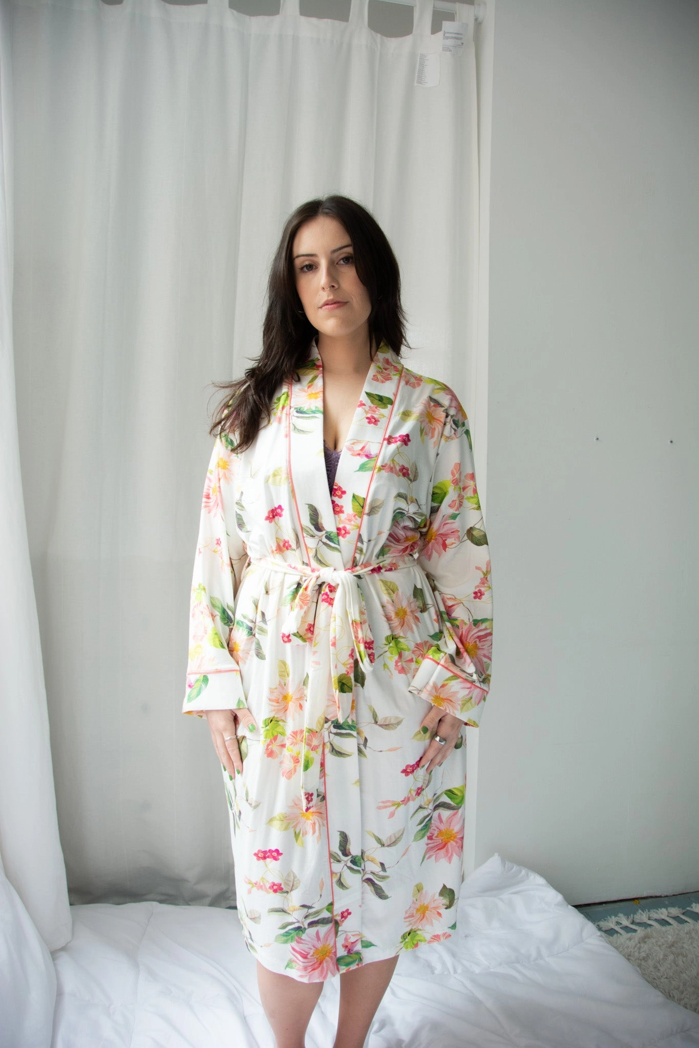 The Cat's Pajamas Carolina Pima Knit Kimono Robe