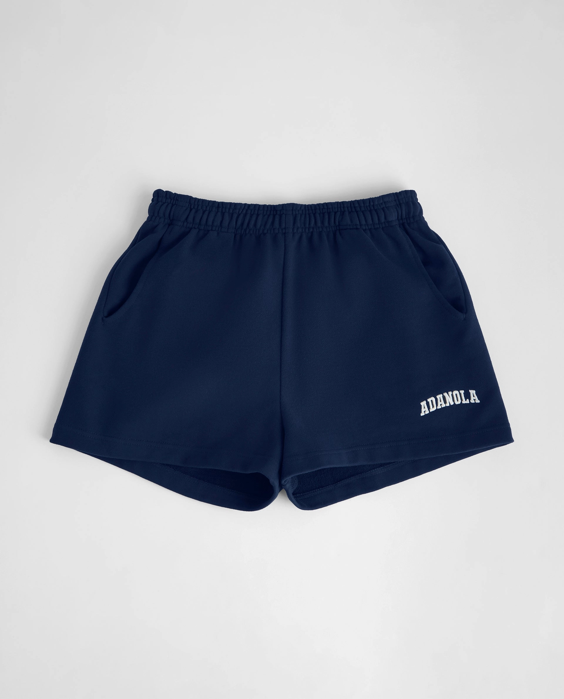 Varsity Sweat Shorts - Navy Blue/Marshmallow White