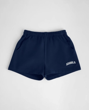 Varsity Sweat Shorts - Navy Blue/Marshmallow White