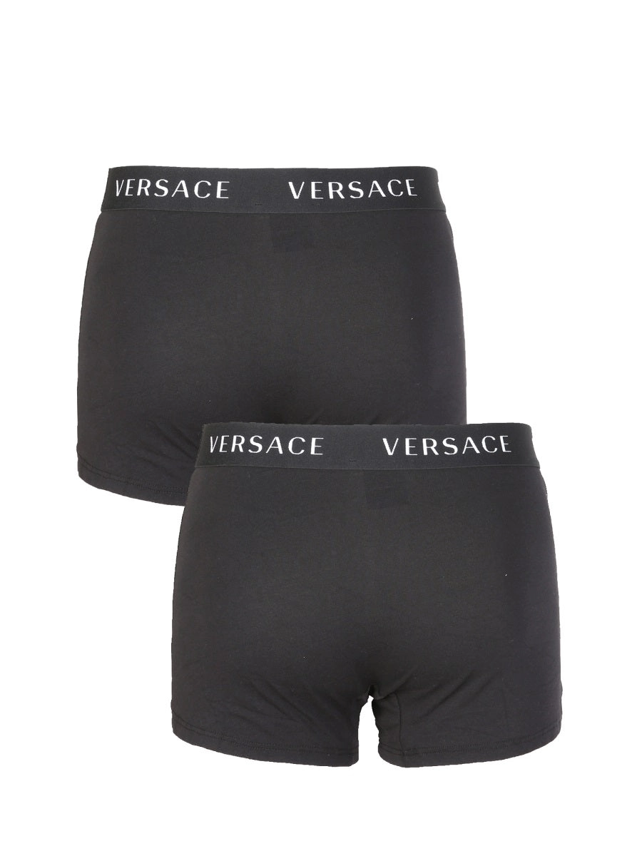Versace Logo Band Two-Pack Stretched Boxers