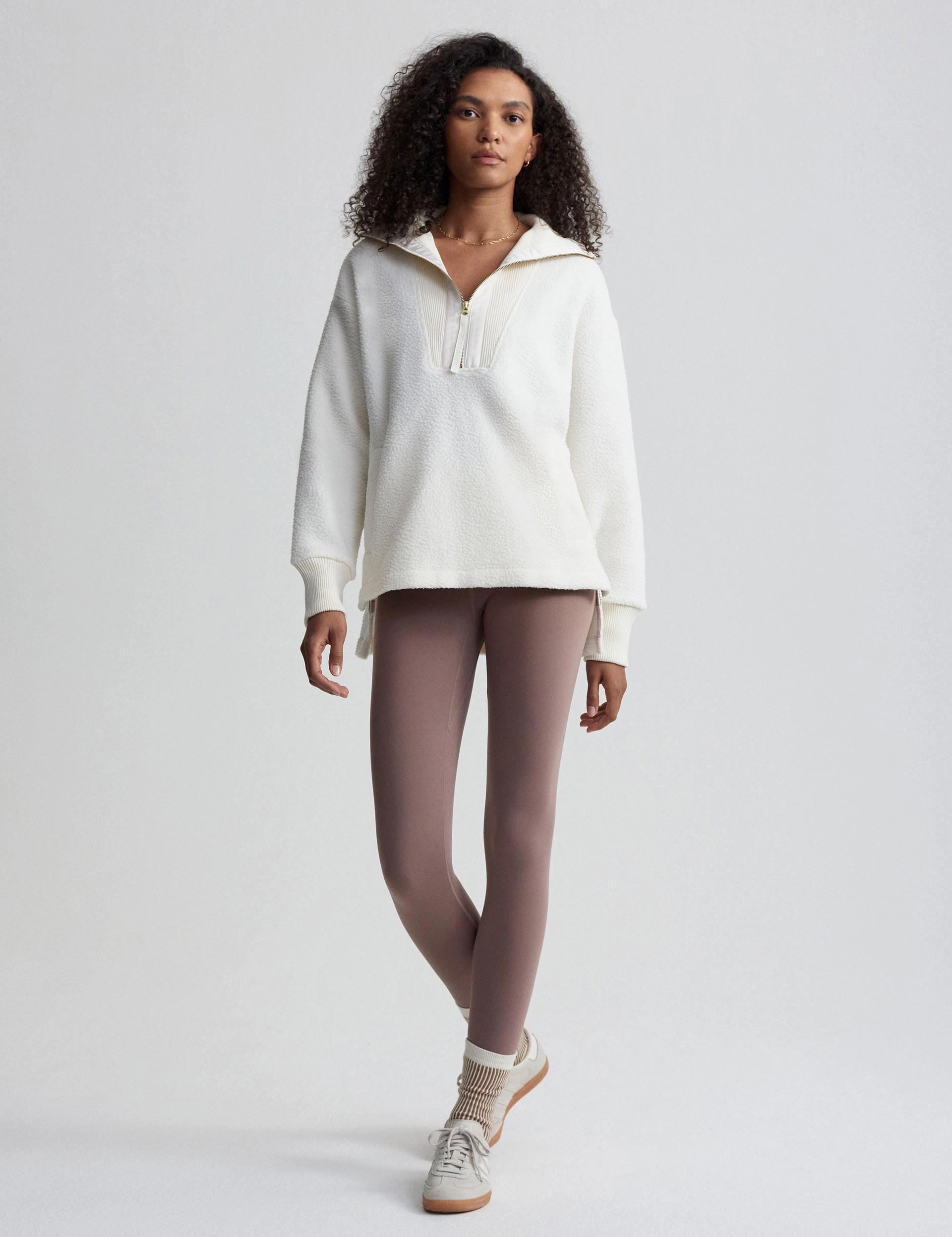 Wallace Half Zip Fleece - Egret