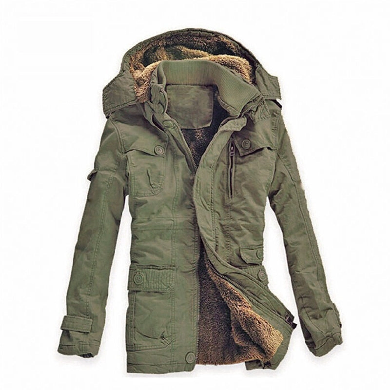 West Louis™ Warm Cotton-Padded Fleece Parka