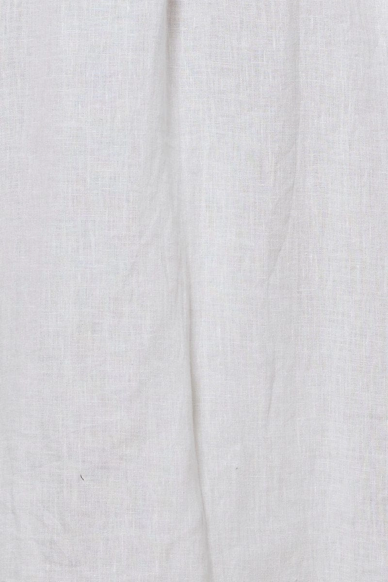 White A Line Dress Short Sleeve Maxi