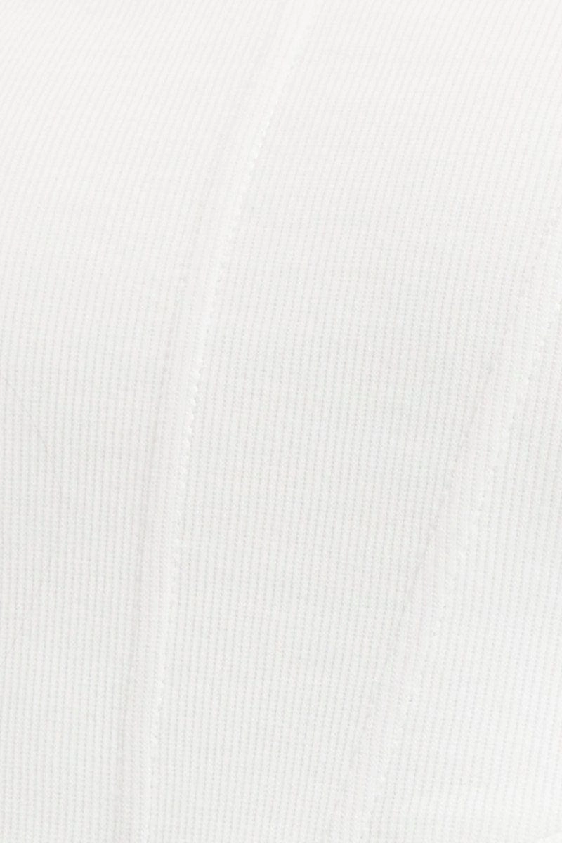 White Corset Crop Top Long Sleeve