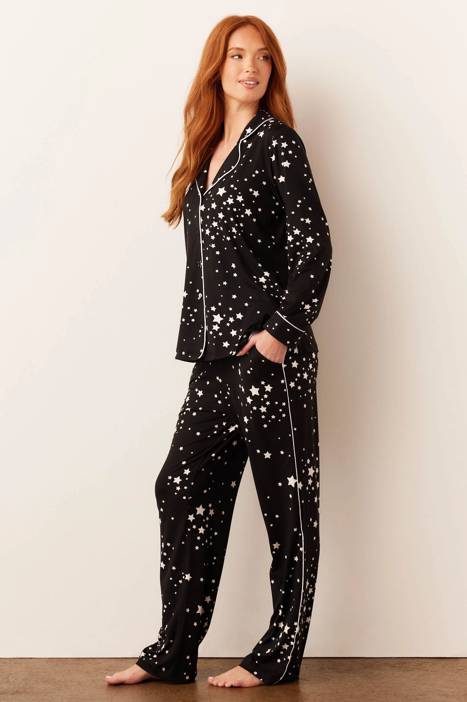 Winter PJ Set | Black Stars