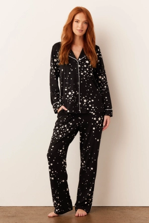 Winter PJ Set | Black Stars