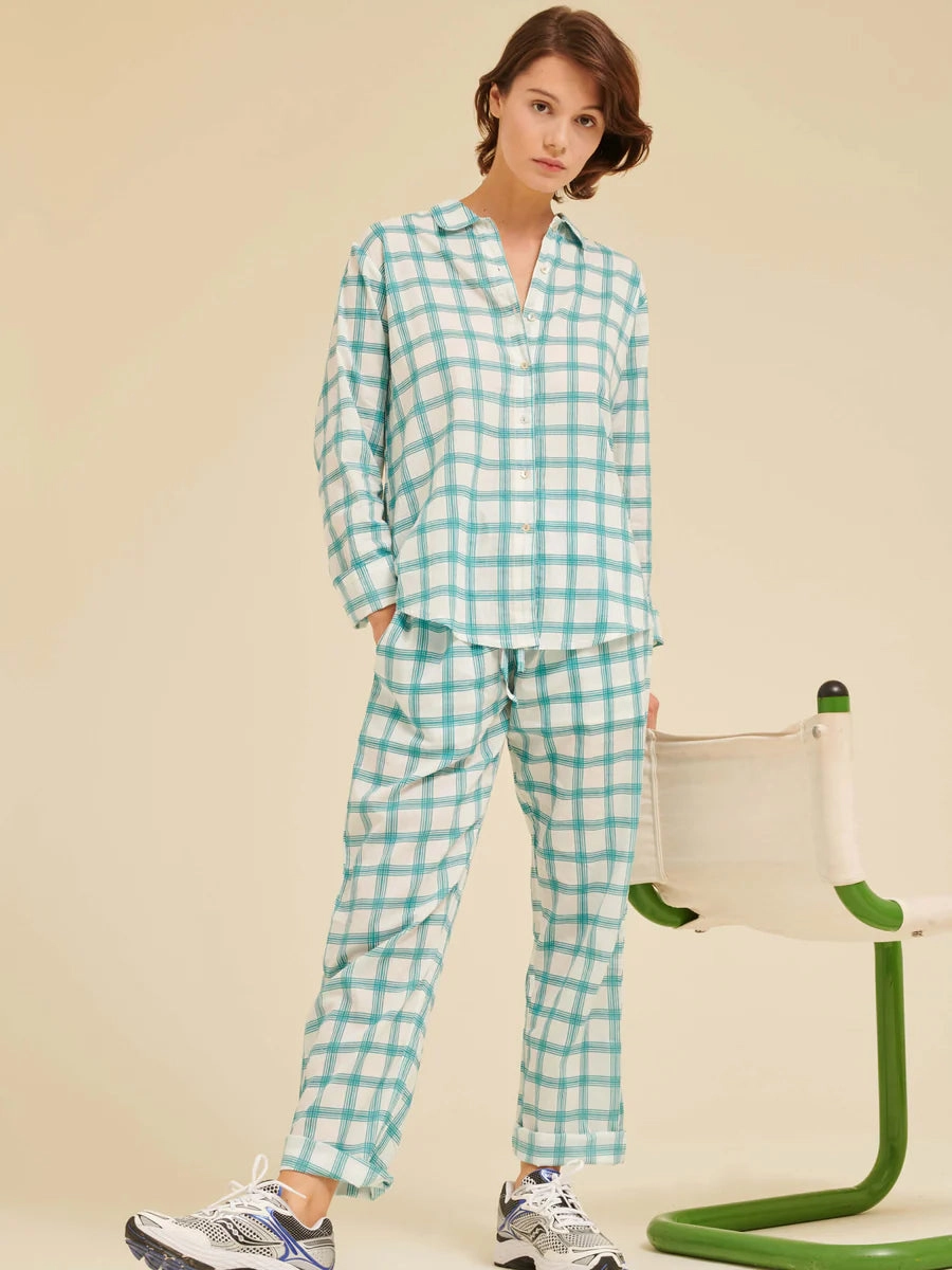 Women Pyjama Porcelain Check - ملابس سباحة