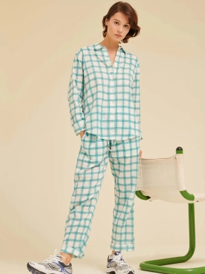 Women Pyjama Porcelain Check - ملابس سباحة