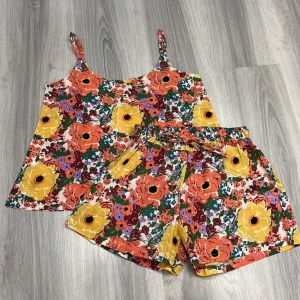 Women Strappy Pyjama Helen Flower White - ملابس سباحة