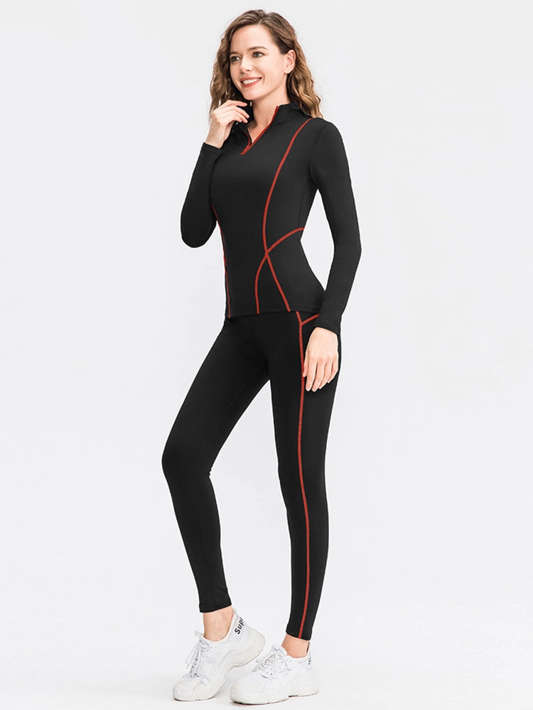 Women's Fleece High Elastic Sports Thermal Sets