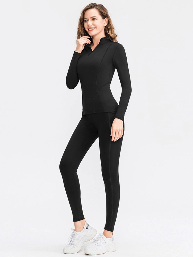 Women's Fleece High Elastic Sports Thermal Sets