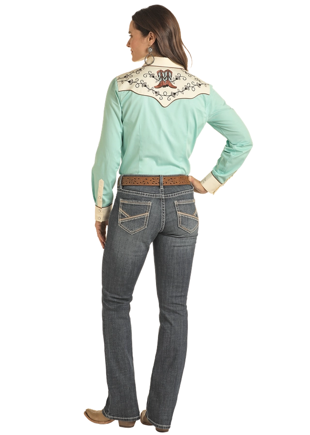 Women's White Label Boot Scootin' Snap Front Shirt #LWN2S03812